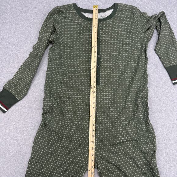 Hearth & Hand Magnolia One Piece Christmas Pajama Sz 2XL Green Dotted Butt Flap - Picture 9 of 16